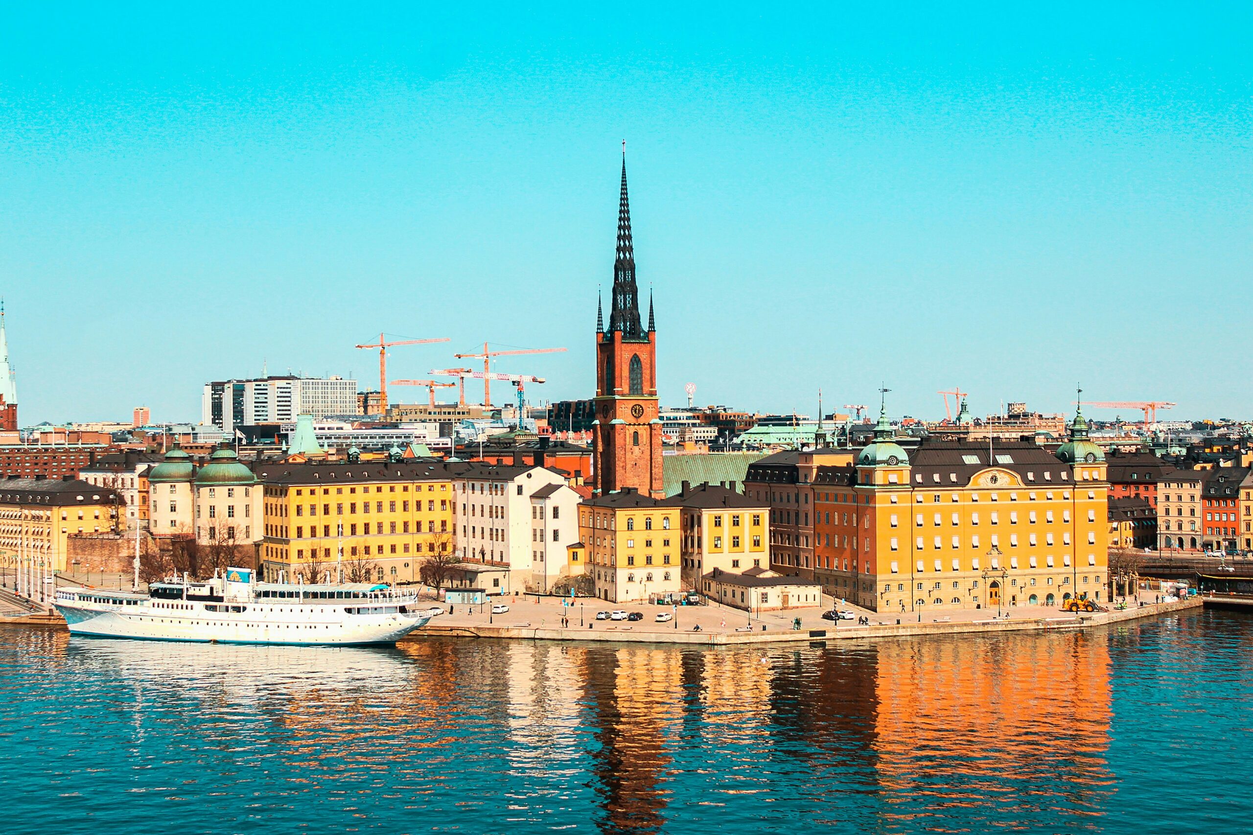Stockholm skyline representing inclusive growth and Nordic welfare institutions.