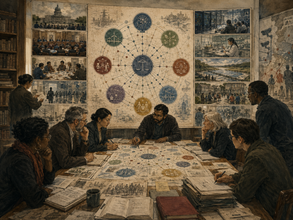 Legal scholars, policy researchers, and civic planners examine emerging futures across law, regulation, technology, climate, infrastructure, and public institutions.